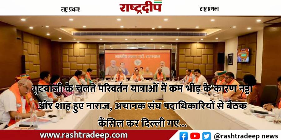 गुटबाजी और परिवर्तन यात्राओं में कम…