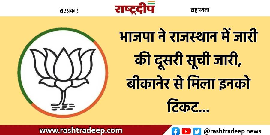 भाजपा ने राजस्थान में जारी की…