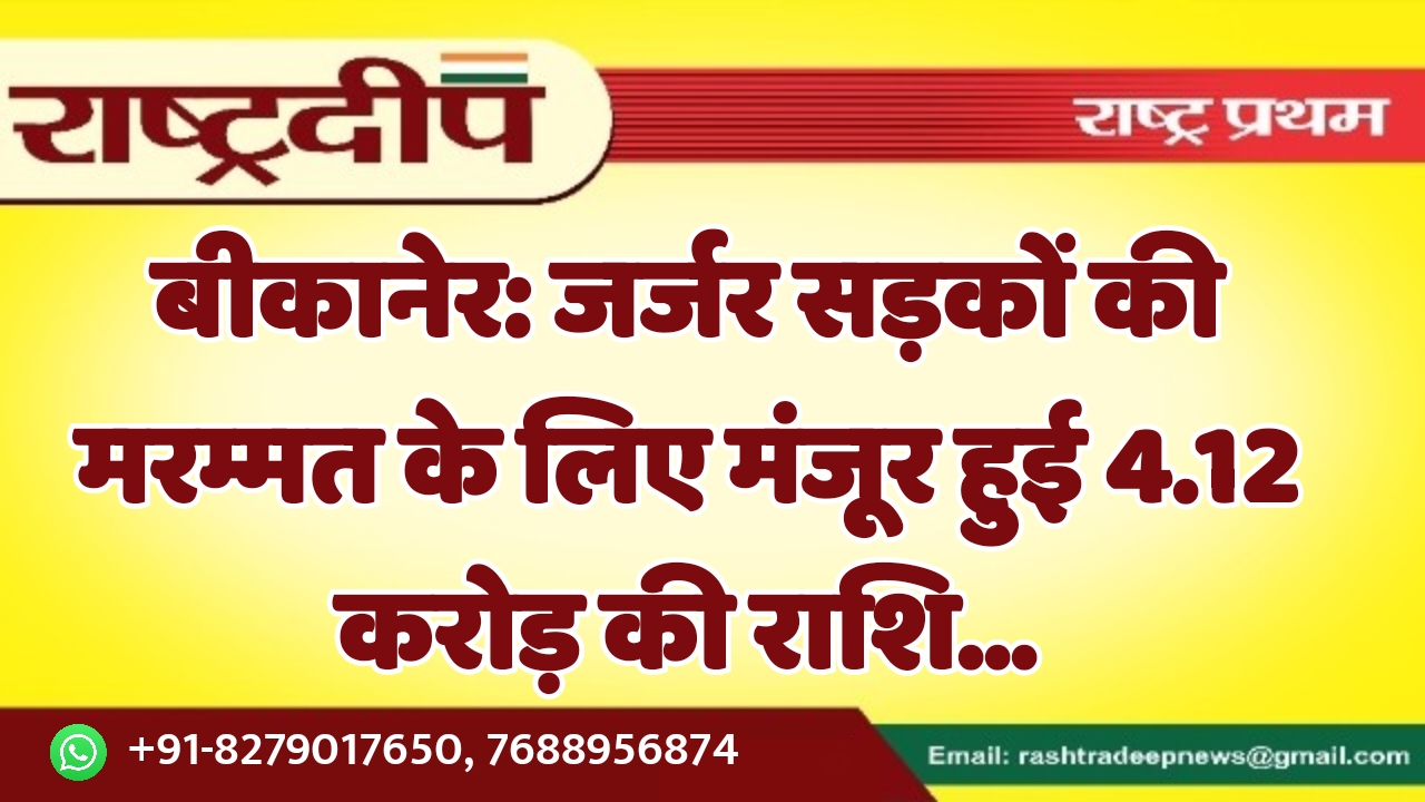 बीकानेर: जर्जर सड़कों की मरम्मत के…