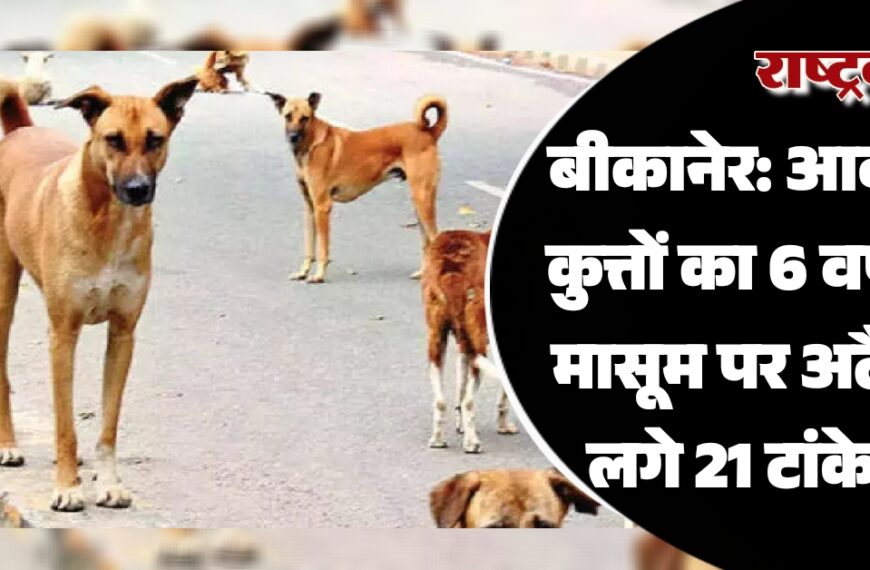 बीकानेर: आवारा कुत्तों का 6 वर्षीय मासूम पर अटैक, लगे 21 टांके…