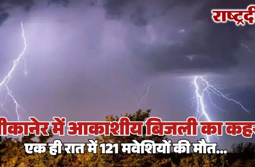 बीकानेर में आकाशीय बिजली का कहर, एक ही रात में 121 मवेशियों की मौत…