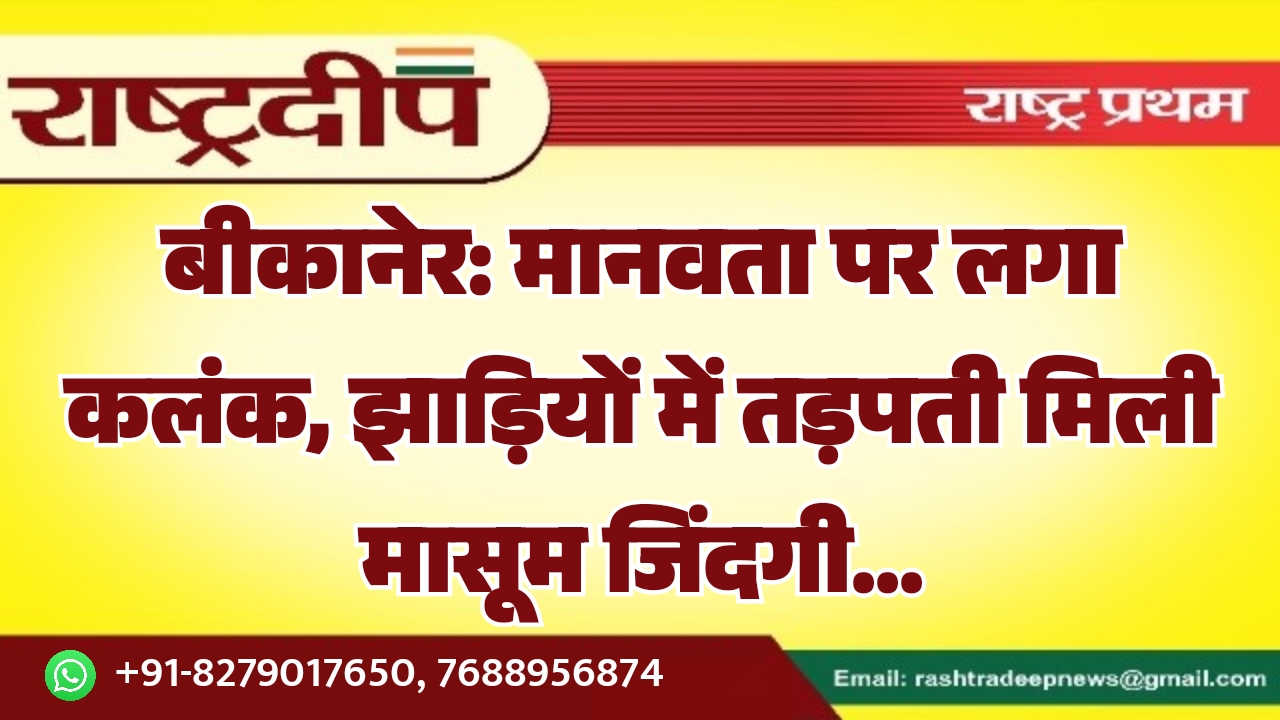 बीकानेर: मानवता पर लगा कलंक, झाड़ियों&hellip;