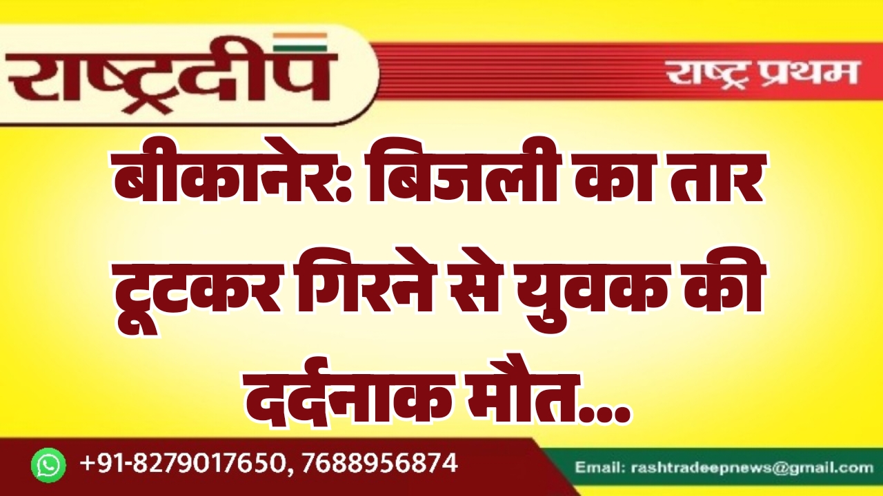 बीकानेर: बिजली का तार टूटकर गिरने&hellip;