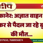 बीकानेर: अज्ञात वाहन की टक्कर से पैदल जा रहे बुजुर्ग की मौत…