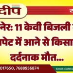 बीकानेर: 11 केवी बिजली लाइन की चपेट में आने से किसान की दर्दनाक मौत…